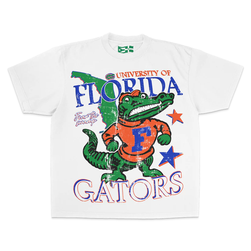 WHITE-FLORIDA gators tee