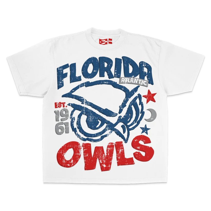 FAU Owls Heavyweight Tee - VOTYAirline.BR