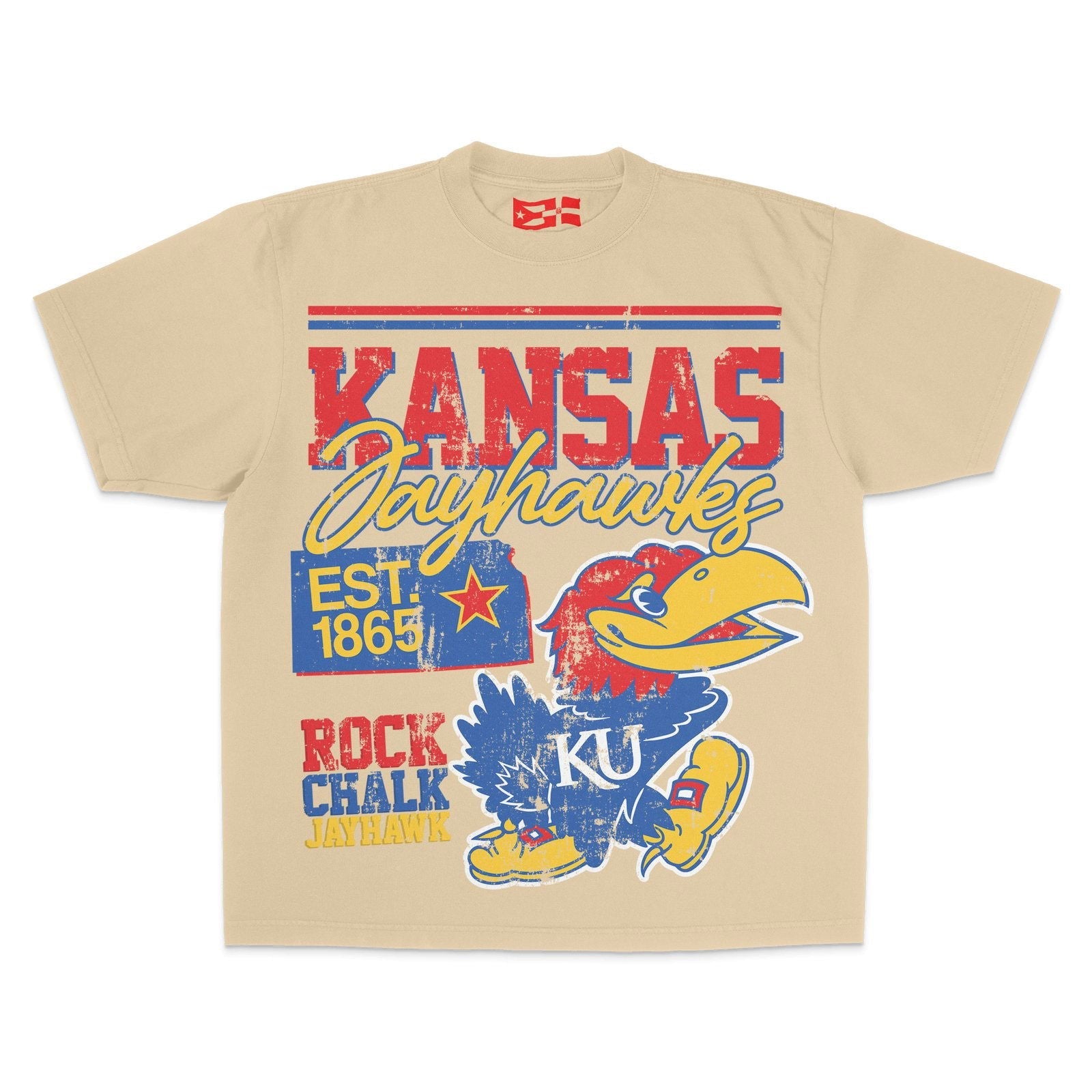 Kansas Jayhawk Heavyweight Tee - VOTYAirline.BR