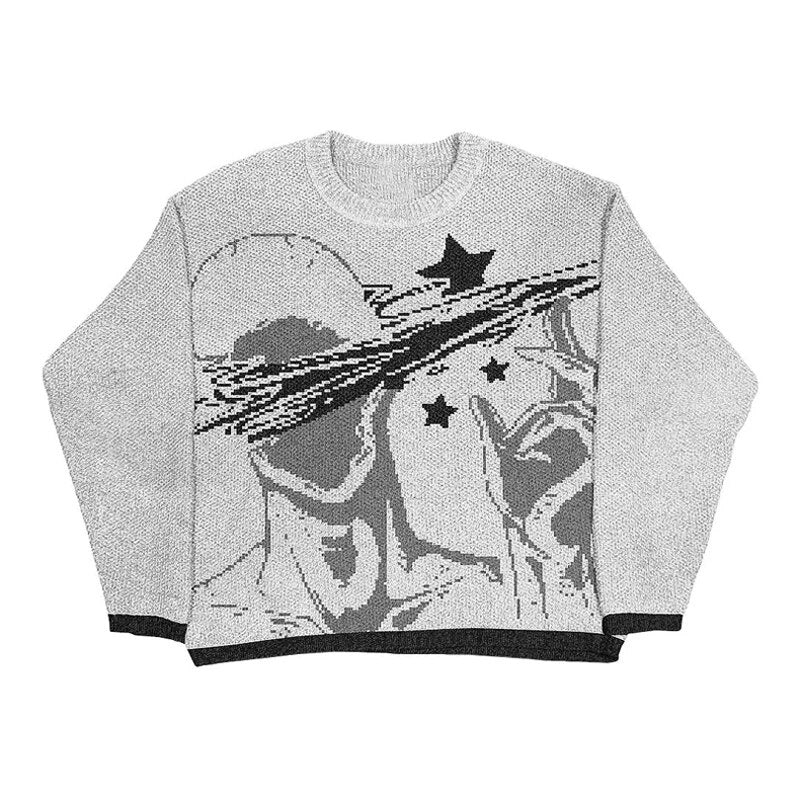Gray Star Gazing Sweater