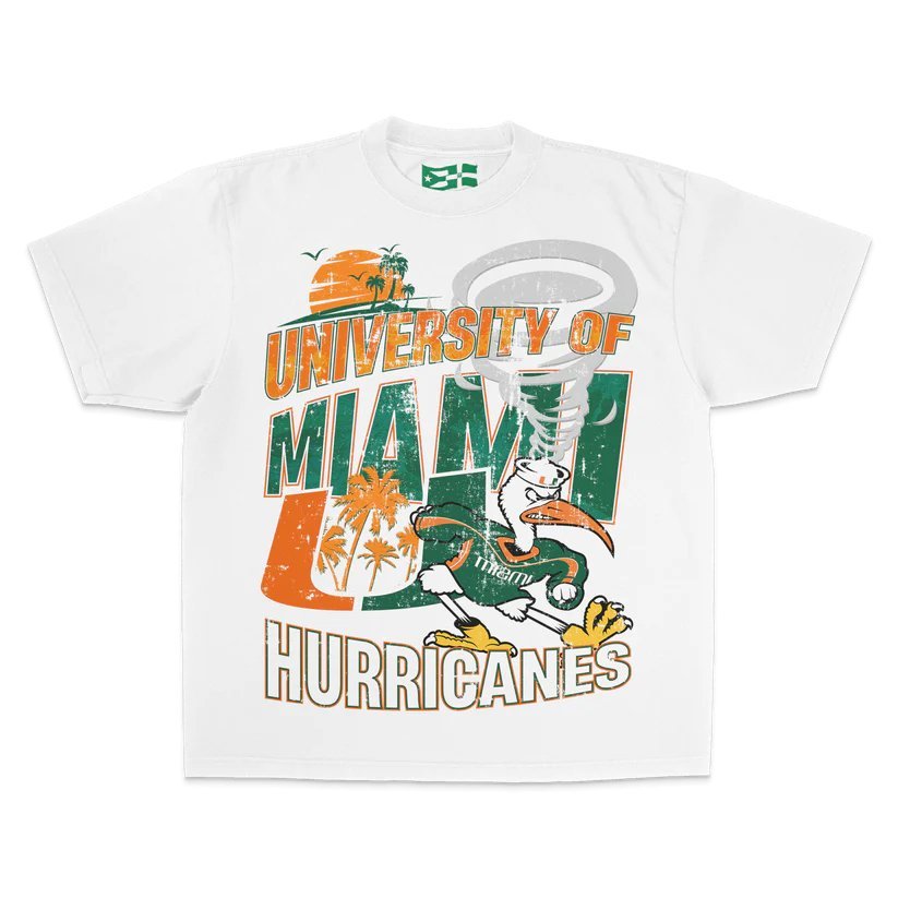 Miami Hurricane Heavyweight Tee - VOTYAirline.BR